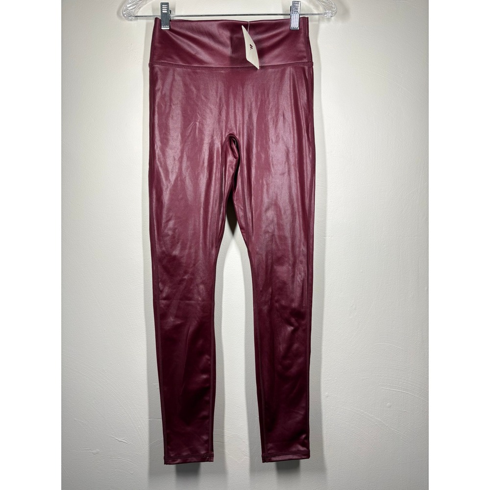 Fabletics NWT Womens Leggings Small Merlot Shine Motion365 High Waisted